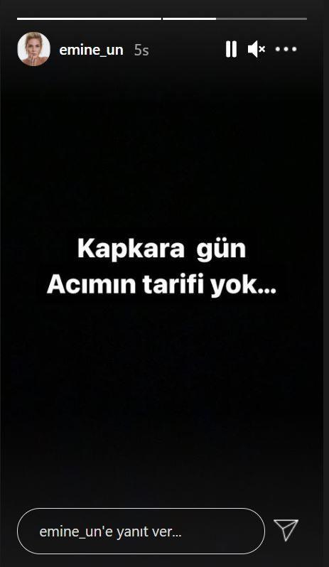 Emine n, "Annem... Kapkara gn, acmn tarifi yok" ifadelerini kulland.