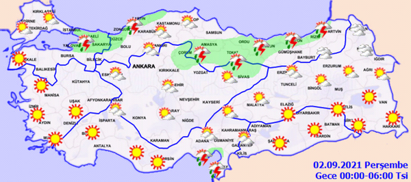 Meteoroloji'den yeni aklama<br>  Meteoroloji'den yaplan aklamada "Hava scaklnn Perembe lkemiz genelinde, Cuma gn dou kesimlerde hissedilir derecede azalarak, kuzey ve i kesimlerde mevsim normalleri altnda seyredecei tahmin ediliyor" denildi.