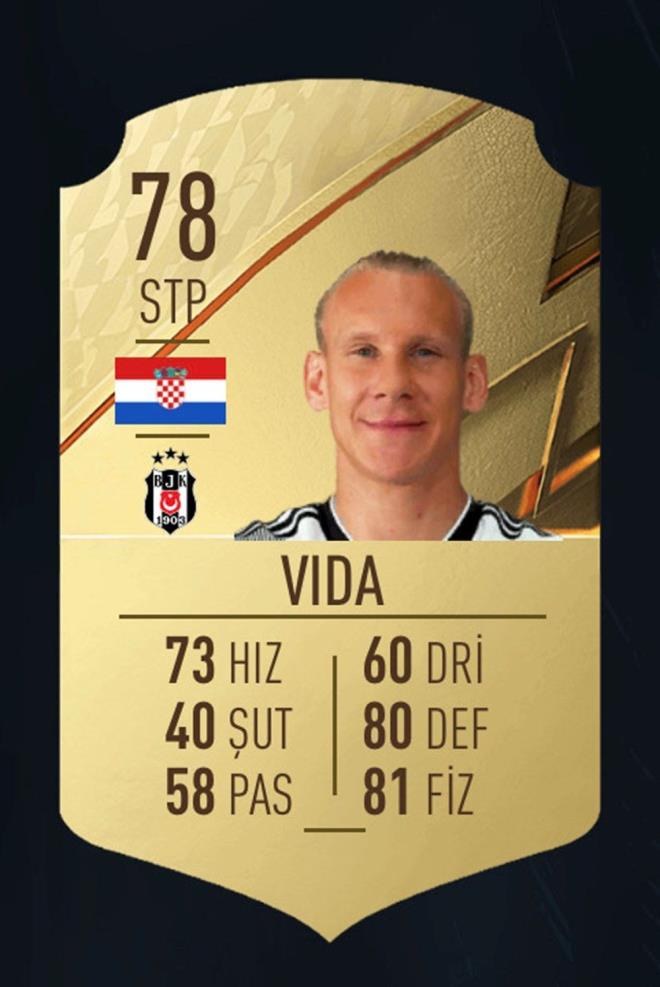 Domagoj Vida - Beikta    FIFA Puan: 78