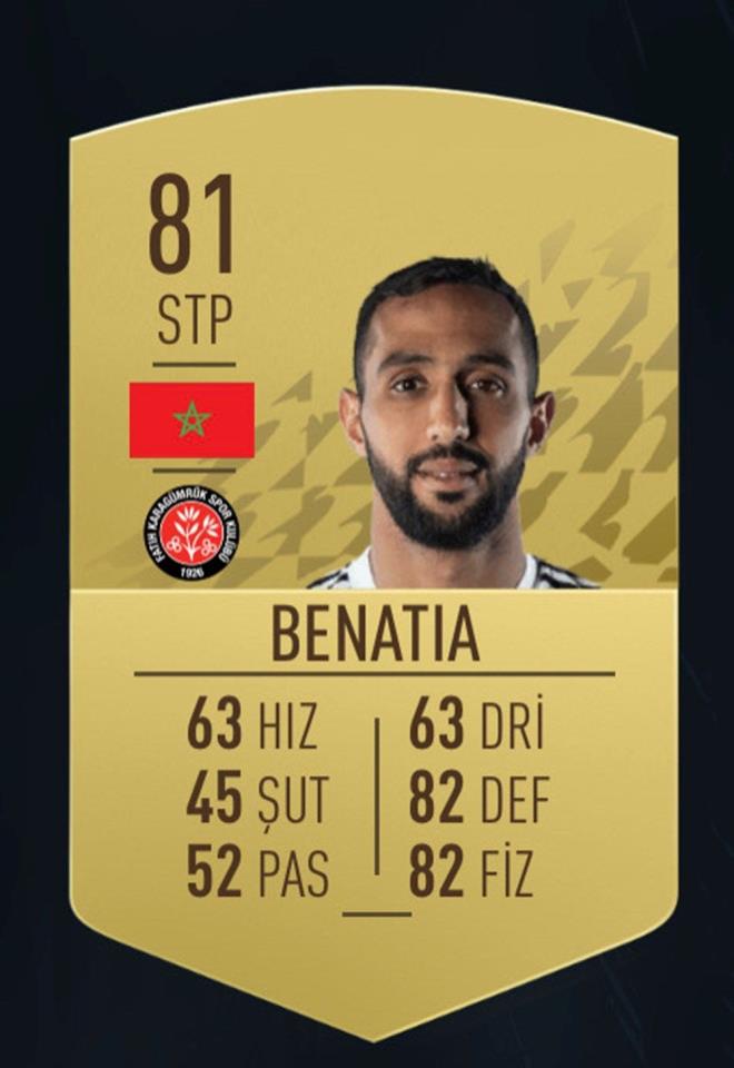 Medhi Benatia - Fatih Karagmrk    FIFA Puan: 81