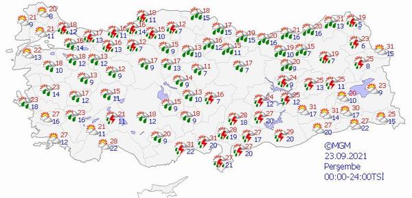 Bat Karadeniz: Paral ve ok bulutlu, blge genelinin yerel olmak zere aralkl saanak ve gk grltl saanak yal geecei tahmin ediliyor.  <br>    Orta ve Dou Karadeniz: Paral ve ok bulutlu, blge genelinin yerel olmak zere aralkl saanak ve gk grltl saanak yal geecei tahmin ediliyor. Yalarn; kylar ile Artvin evrelerinde yerel olarak kuvvetli, Trabzon, Rize ile Artvin'in kuzey kesimlerinde iddetli ve yer yer ar olmas bekleniyor.