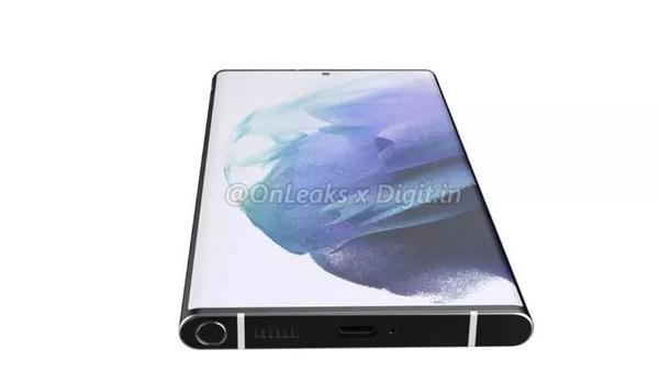 Galaxy S22 Ultra, yksek yenileme hzna sahip yksek znrlkl bir AMOLED panel olmas muhtemel olan 6.8 inlik kavisli bir ekrana sahip.