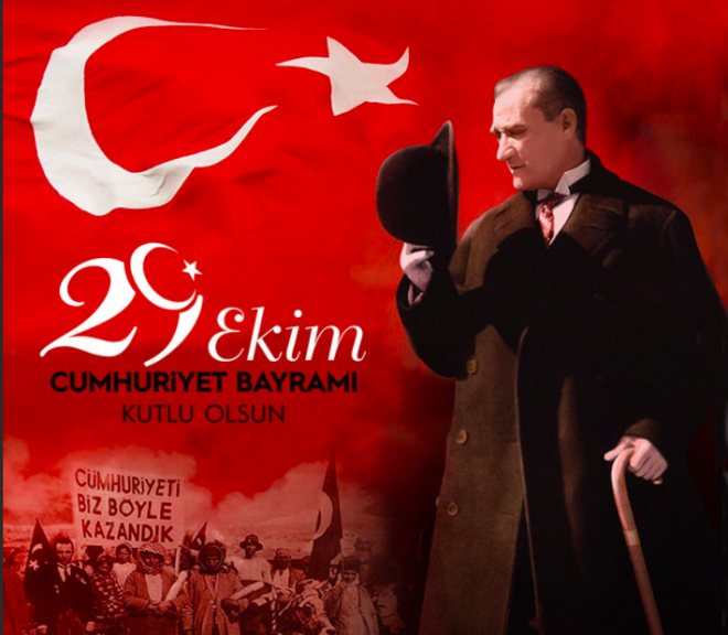 98 yldr ldayan, milletimizin geleceini aydnlatan Cumhuriyetimizin ilelebet yaamasn diliyor, Trk ulusunun Cumhuriyet Bayram'n kutluyorum.  Cumhuriyet, yksek ahlaki deer ve niteliklere dayanan bir idaredir. Cumhuriyet fazilettir. 29 Ekim Cumhuriyet Bayramnz Kutlu Olsun