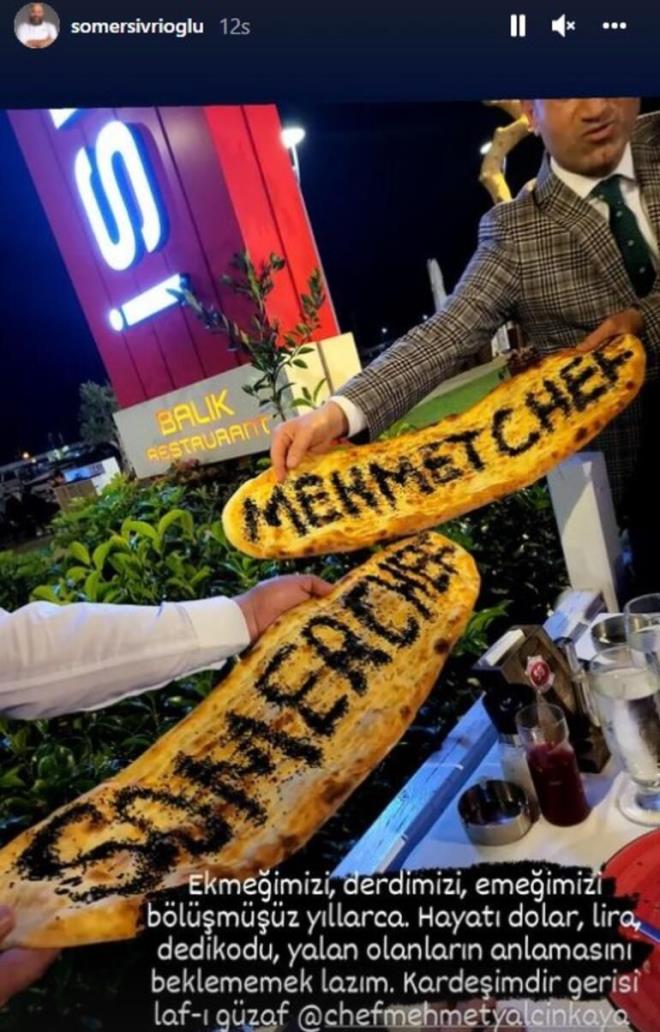 Sivriolu ayrca Instagram'dan paylat pideli fotorafla iddialara son noktay koydu.