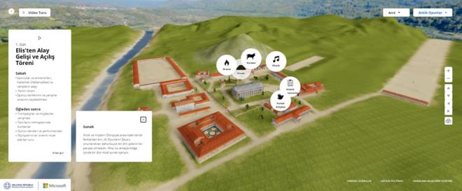 Kullanclar, proje kapsamnda 3 boyutlu olarak binalar gezebiliyor Ve tarihleri hakknda bilgilere ulaabiliyor.