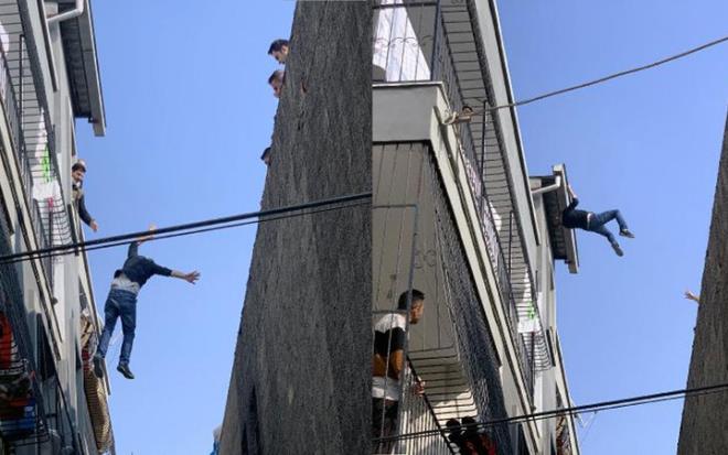 Olay, dn saat 13.30 sralarnda Seyhan ilesi Sucuzade Mahallesi?ndeki 3 katl binada meydana geldi. Bir sredir anlamazlk yaad ei Gzde .?nin 3 ocuunu alp, evi terk etmesi zerine Ali ., evin damna kt.