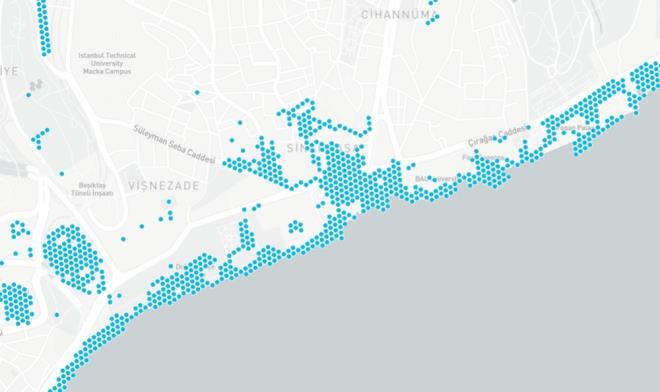 SAHLLER KAPI KAPI SATILDI    stanbul'da boaz hatt boyunca nemli cadde ve sokaklarn neredeyse tamam satlrken, ana arterlerin yaknlarndaki alanlar 8 OVR (250 TL) bedelle satlyor.