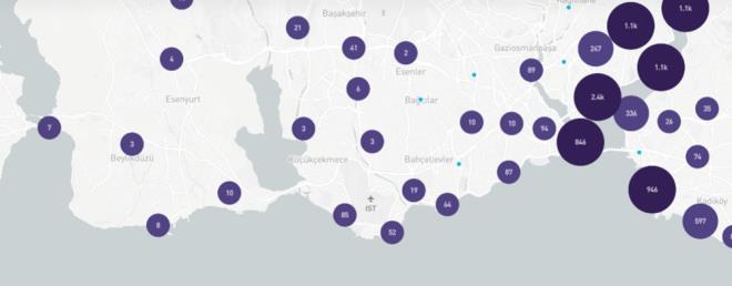 EHRN BATISINA LG AZ    stanbul'da en byk ilgi boaz hattna olurken, daha sonra tarihi yarm ada ve Kadky ne kt.     ehrin bat yakasnda yer alan Beylikdz, Avclar ve Esenyurt gibi alanlar kullanclar tarafndan ilgi grmezken bu blgelerde arsalarn parsel deeri 4 OVR (125 TL) oldu.