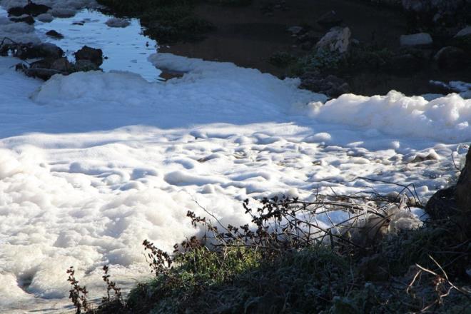 ayn Boazky?den geen ksmnda deterjan dklm gibi kpren irkin manzaray gren vatandalar tepki gsterdi. Sudan numune alnarak inceleme yaplaca bildirildi.