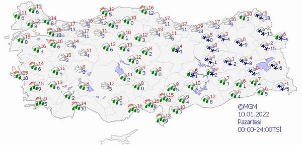  Anadolu: Paral ve ok bulutlu, blge genelinin yamur ve saanak yal geecei tahmin ediliyor. Rzgarn gney ve dou kesimlerinde gneyli ynlerden kuvvetli (40-60 km/sa) olarak esmesi bekleniyor.  <br>    Bat Karadeniz: Paral ve ok bulutlu, blge genelinin yamur ve saanak yal geecei tahmin ediliyor.
