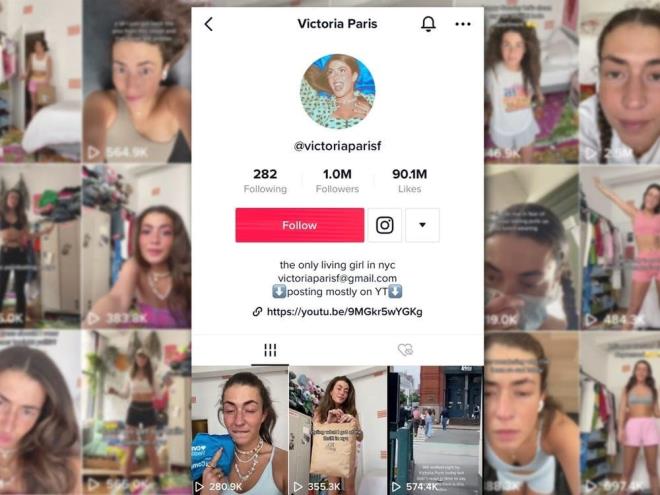 Victoria Paris, 1 milyon takipi,  aylk 2 bin 766 dolar - 9 bin 126 dolar