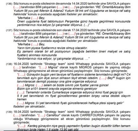 (?.) Biz de ykselttik senin sylediin fiyatlara gemitik. Onlar gemeyince biz de geri ektik. Geirirseniz biz de geeriz. 38,90?a, 37,90 olmam. (?..): Nasl gemedi abi bakmyor musun o gnden beri. 0,40 kuru dk gemiler yalnzca. Sen de o fi yatlara ge. Niye 35,90 yapyorsun. Bir de sanaldan kaldryorsun.