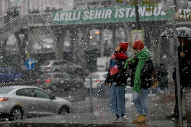 Cuma gn sabah saat 10.00 itibaryla stanbul'un byk blmnde kuvvetli yamur, akam saatlerinde atalca, Arnavutky, Saryer, Beykoz ve ile'de karla kark yamur, gece yars itibaryla da kentin tmnde kuvvetli kar ya bekleniyor.