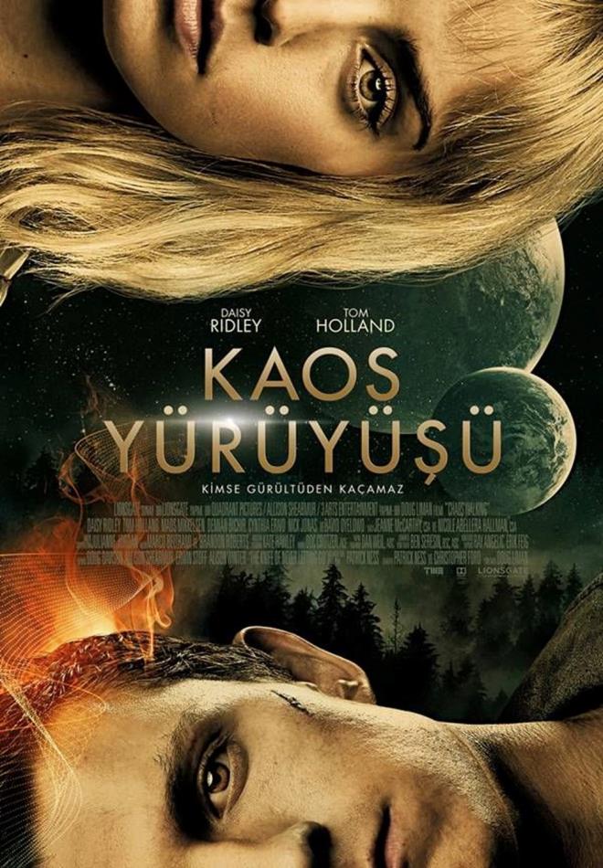 Kaos Yry<br>    Barolnde Tom Holland, Daisy Ridley ve Demian Bichir'n rol ald "Kaos Yry", aksiyon ve bilim kurgunun i ie getii heyecanl yapmlardan biri olarak izleyici karsna kacak.    Film, Patrick Ness'in "Chaos Walking" roman serisinin 2008'de yaymlanan ilk kitab "The Knife of Never Letting Go"dan uyarland.    Doug Liman?n ynettii yapm, kadnlarn tamamnn ld, erkeklerin ise birbirilerinin dncelerini grlt eklinde duyduu distopik bir dnyada, Violet adnda gizemli bir gen kadnn ortaya kmasyla deien dengeleri ele alyor.