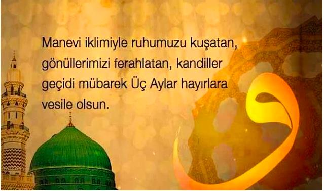 * Mevla ekirdee orman gizlemi, ylann zehrine derman gizlemi, tahl tanesine harman gizlemi, mbarek gecelere cennet gizlemi,  aylarnz mbarek olsun.. * Gnler bize dostlarn gzellii ile geceler onlarn dualar ile mbarek oluyor. Umudumuz dostlarn hediyesi, duamz sizlerin sevgisi.  aylarnz mbarek olsun.. Duanz kabul, ameliniz makbul, hizmetiniz daim, saadetiniz kaim olsun.  aylarnz mbarek olsun..