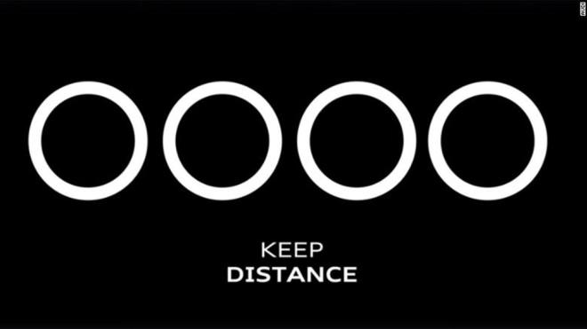 AUDI'nin ikonik 4 halkas da sosyal mesafeye dikkat ekmek iin ayrld.