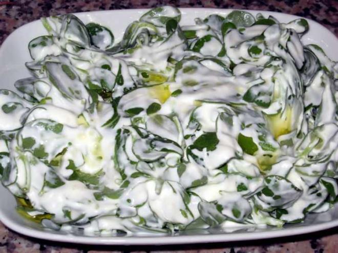 YOURTLU SEMZOTU  <br>  Nisan ve Mays aylarnda vcudun almas gereken doal otlardan biridir. Mideyi rahatlatan semizotu yourtla tketildiinde Ramazan boyu sindirim sorunlarnn yaanmasnn nne geer.