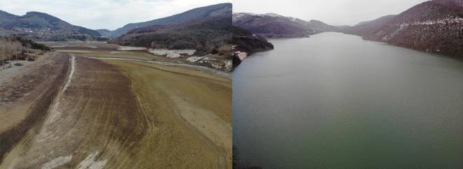 YZDE 100 DOLULUK SEVYESNE ULATI    Su seviyesinin yzde 15?lere kadar geriledii baraj glnde bu yl etkili olan kar yalar sonrasnda barajdaki doluluk oran yzde 100 seviyesine ulat.