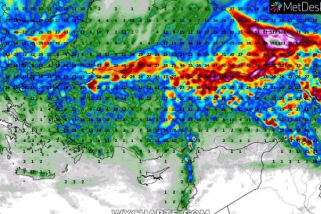 -10 gnlk beklenen toplam ya. zellikle kuzey kesimler tekrar yal bir dneme giriyor. stanbul'da an itibariyle etkili olan ya etkisini artracak. Yeil yerler az, mavi orta, krmz kuvvetli, mor iddetli, gri ar, kahverengi afet riski...