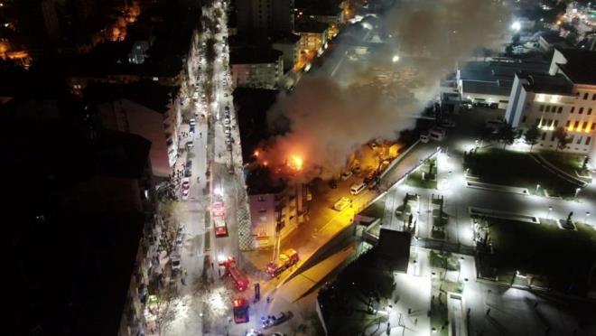 Binada bulunanlar tahliye edildi, evrede gvenlik nlemi alnd.