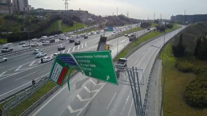 Olay saat 16.15 sralarnda TEM Otoyolu Seyrantepe balants Edirne istikametinde meydana geldi.