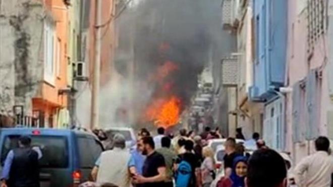 Uan dt noktada yangn kt. Ksa srede yangn kontrol altna alan itfaiye ekipleri, soutma almasna balad.