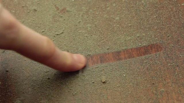 Kirli bir zemini bir kakla silmek iin