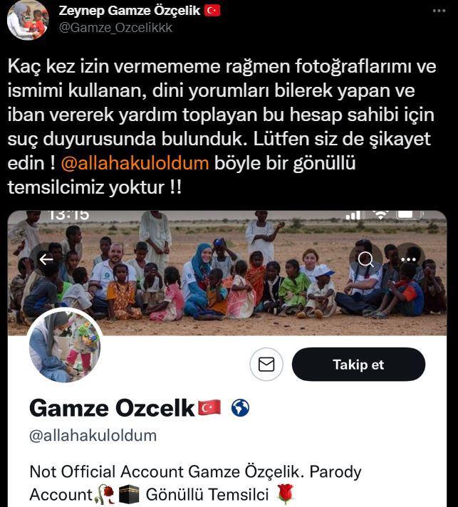 Sosyal medyadan bu paylam yapan zelik, hesaplarn ban verip yardm ad altnda parada aldklarn syledi. Ba taleplerinin yalan olduunun altn izdi.