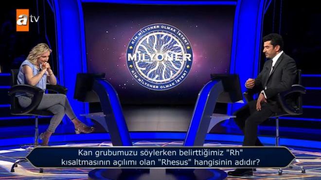 50.000 TL deerindeki 8. soruyu atran yarmac, karsnda mesleine dair bir soru grnce derin bir oh ekti.