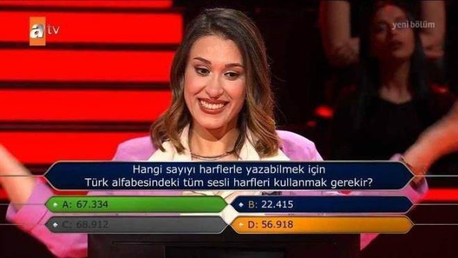 Ancak yarmann heyecanna kaplan Sinem Ayanolu, alfabeyi de sayamaynca mirzalolu'nu gldrd.