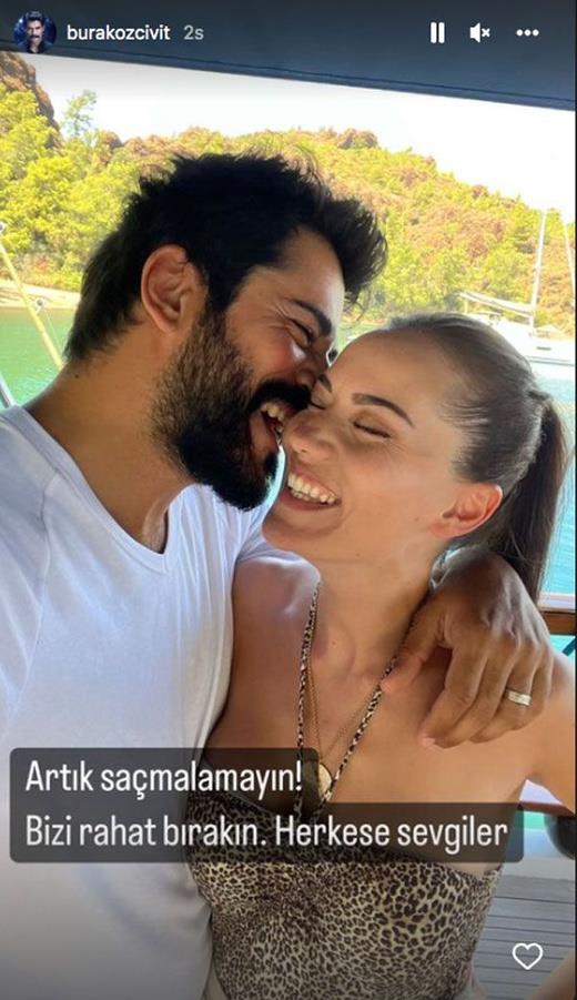 Sosyal medya hesabndan ei Fahriye Evcen'le olan fotorafn paylaan Burak zivit "Artk samalamayn, bizi rahat brakn.? diyerek kavga haberlerini yalanlad.