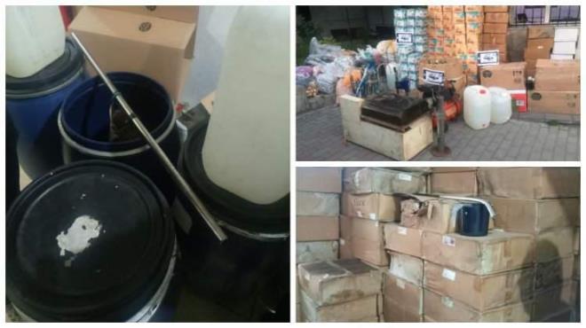 Baclar'da sahte parfm imalat yapld ihbar alan polis, bir iyerine baskn dzenledi.