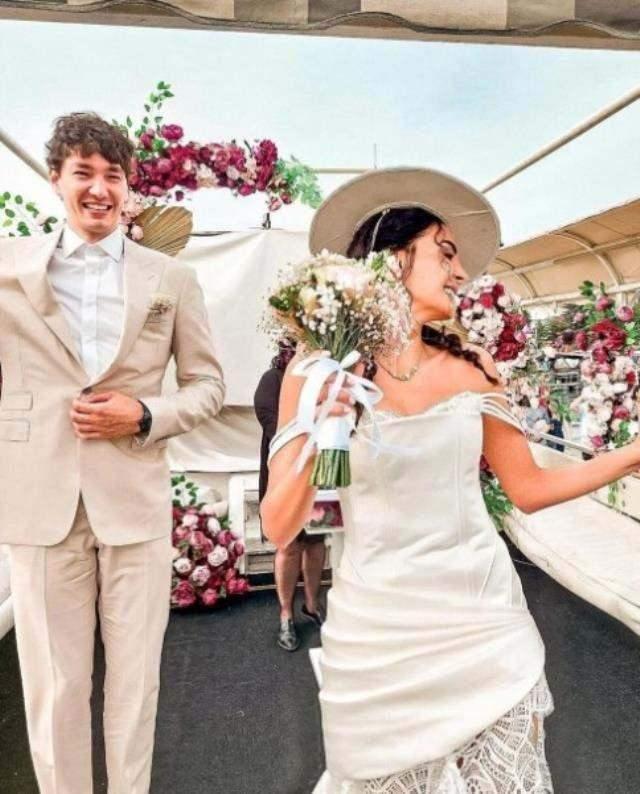NBA yldz futbolcu Cedi Osman ile oyuncu Ebru ahin, 1 Temmuz'da Makedonya'da nikah masasna oturmutu.