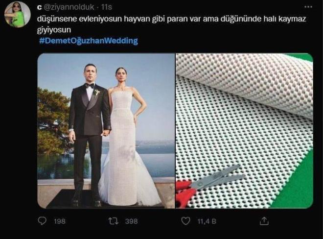 zdemir'in ilk gelinliini hal kaymaza benzetildi. te sosyal medyada yaplan yorumlarn bazlar: