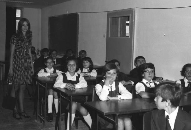 25 Eyll 1972'de ders ba yapan renciler. (Ariv)