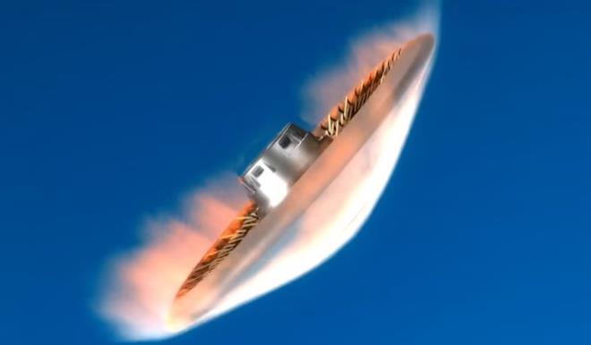 NASA, bu hafta dk Dnya yrngesine frlatlacak olan, uan daire benzeri byk bir iirilebilir s kalkan ile bu soruna zm bulmay amalyor. iirilebilir Yavalatc (LOFTID) ad verilen aracn Dnya'ya geri inmeden nce iecei belirtildi.