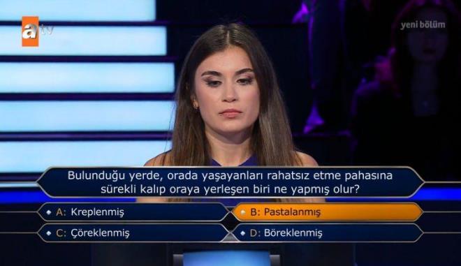 Ko niversitesi'nde ekonomi blm okuyan Samsunlu Elif Lara Soanc daha ilk soruda elenerek Milyoner tarihine geti.