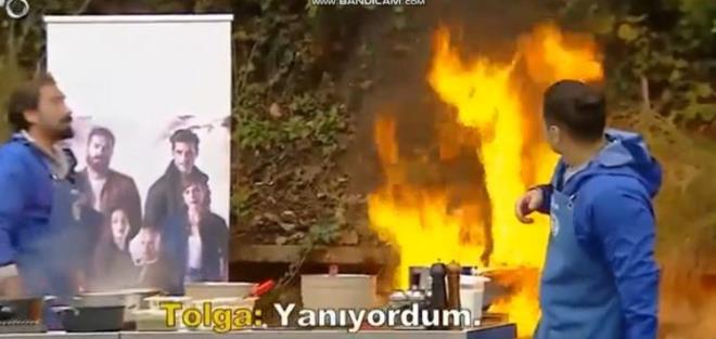 &#8203;Tolga ener'in boyunu aan yangn sonrasnda gelen patlama sesi korku dolu anlar yaatt.