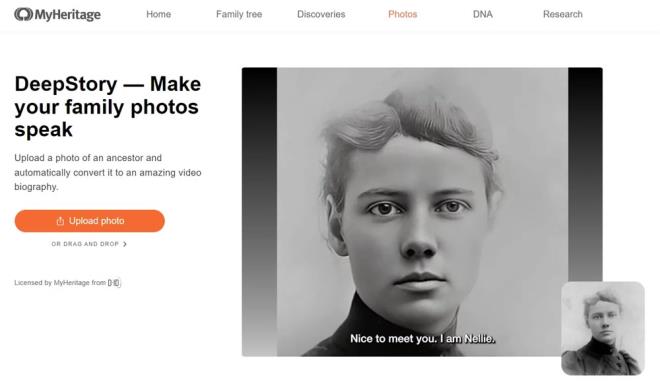 Sz konusu teknoloji  MyHeritage adl soyaac bulma sitesi tarafndan kullanlyor. My Heritage kullanclar ayrca, atalarnn bir metnini ve fotorafn salayarak yapay zeka araclyla bir video elde edebiliyor. MyHeritage CEO'su Gilad Japhet, "Yapay zekay tarihi fotoraflara yeni bir soluk getirmek iin kullanmamz milyonlarca insann atalar ve len sevdikleriyle yenilenmi bir duygusal ba gelitirmesine yardmc oluyor" dedi.