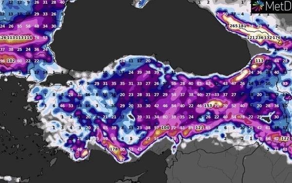 Meteoroloji Uzman Kerem kten, kar ya beklendiini duyurup ayrntlar paylat. kten "10 gnlk toplamda beklenen Kar rts miktar artyor. Deerler cm cinsinden. Ve bu ilk atak. Ardndan bir atak daha geliyor..." dedi.