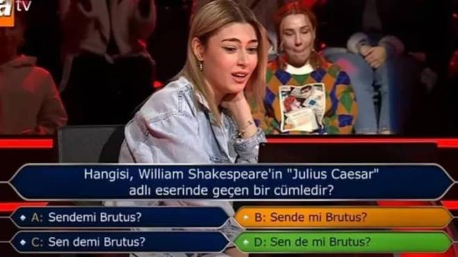 'Sende mi Brutus?' cevabn veren yarmac, setii ktaki cmlenin doru olduunu dndn sylemesiyle herkesi akna evirdi.