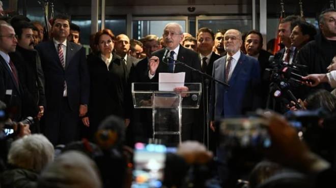 Millet �ttifak�nda ya�anan bu krizlerin ard�ndan Saadet Partisi'nin ev sahipli�inde ger�ekle�tirilen toplant�ya kat�lan 6 lider, Millet �ttifak�'n�n aday�n�n Kemal K�l��daro�lu oldu�unu kamuoyu �n�ne a��klad�.