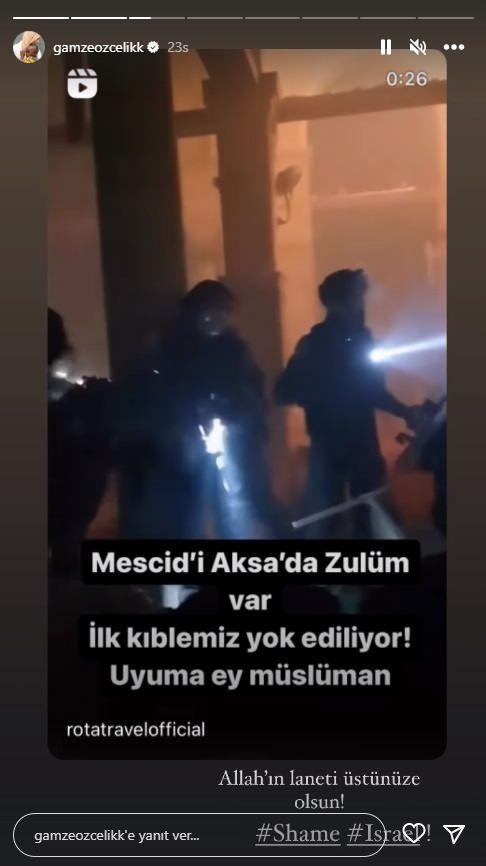 GAMZE ZELK    Mescid-i Aksa'da zulm var! lk kblemiz yok ediliyor! Uyuma ey Mslman!