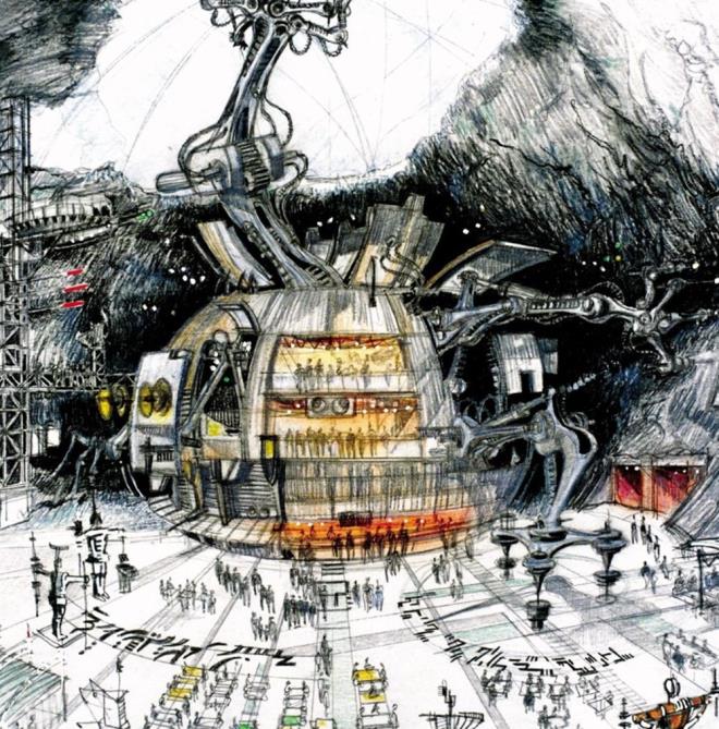 Moon World Resorts tarafndan yaptrlan sanat izimleri ise MOON?un 828 metre yksekliiyle dnyann en yksek binas olan Burj Khalifa?ya komu olacan gsterdi.