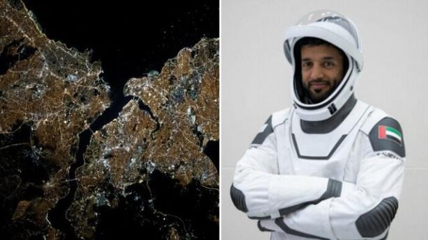 Neyadi, sosyal medya hesabndan yapt paylamda, stanbul'un uzay fotorafna yer verdi.