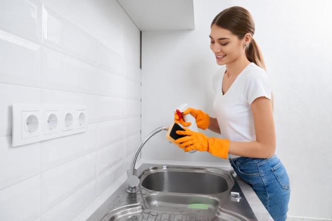 Bir orba ka kahve telvesi aln. Lavaboyu ovmak veya frn rafn temizlemek iin kullann. Sadece lekelenebilecek gzenekli malzemelere dokunmaktan kann.