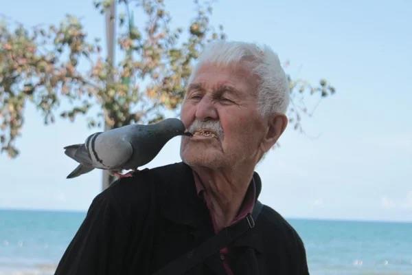 evredeki vatandalar tarafndan ?gvercinci adam? olarak bilinen Reat olak, gnnn yaklak 2 saatini gvercinleri besleyerek geiriyor.