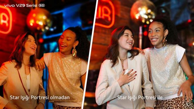 Telefonun n kamerasnn 50 MP AF Grup Selfie'si ve Sper Grup Videosu gibi zellikleri, geniletilmi gr alan ve hassas otomatik netleme yetenekleri ile daha kalabalk gruplarn fotoraf ve selfie?lerinde de baarl sonular elde ediliyor. vLog ve sosyal medya ierii oluturmak isteyenler de V29?un eitli ablonlar ve profesyonel dzenleme asistan ile tek elden video oluturma deneyimi sunan Vlog Movie Creator zellii ile farkl dzenleme uygulamalarna ihtiya duymadan keyifli ierikleri oluturabiliyorlar.