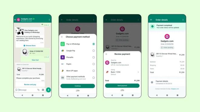 WHATSAPP ZERNDEN ALIVER    WhatsApp, Hindistan'da Razorpay ve PayU ile demeleri genileterek WhatsApp sohbeti iinde bir iletmeden satn almay kolaylatryor!     Bylelikle kullanclar bir iletmenin WhatsApp hesab zerinden alveri yapabilecek.