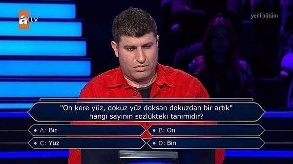 Yarmac ilk soruda joker kullannca "ok heyecanlym normalde yaynlarmda gnlk ortalama 500 bin kiiye hizmet ediyorum ama sizin gibi nl birinin karsnda olmak..." deyince Kenan mirzalolu kar karak "Hi bana balama" dedi.